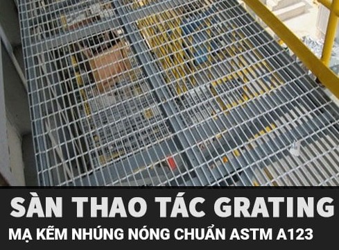 Bậc cầu thang grating mạ kẽm